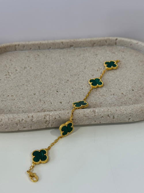 Emerald Clover Bracelet
