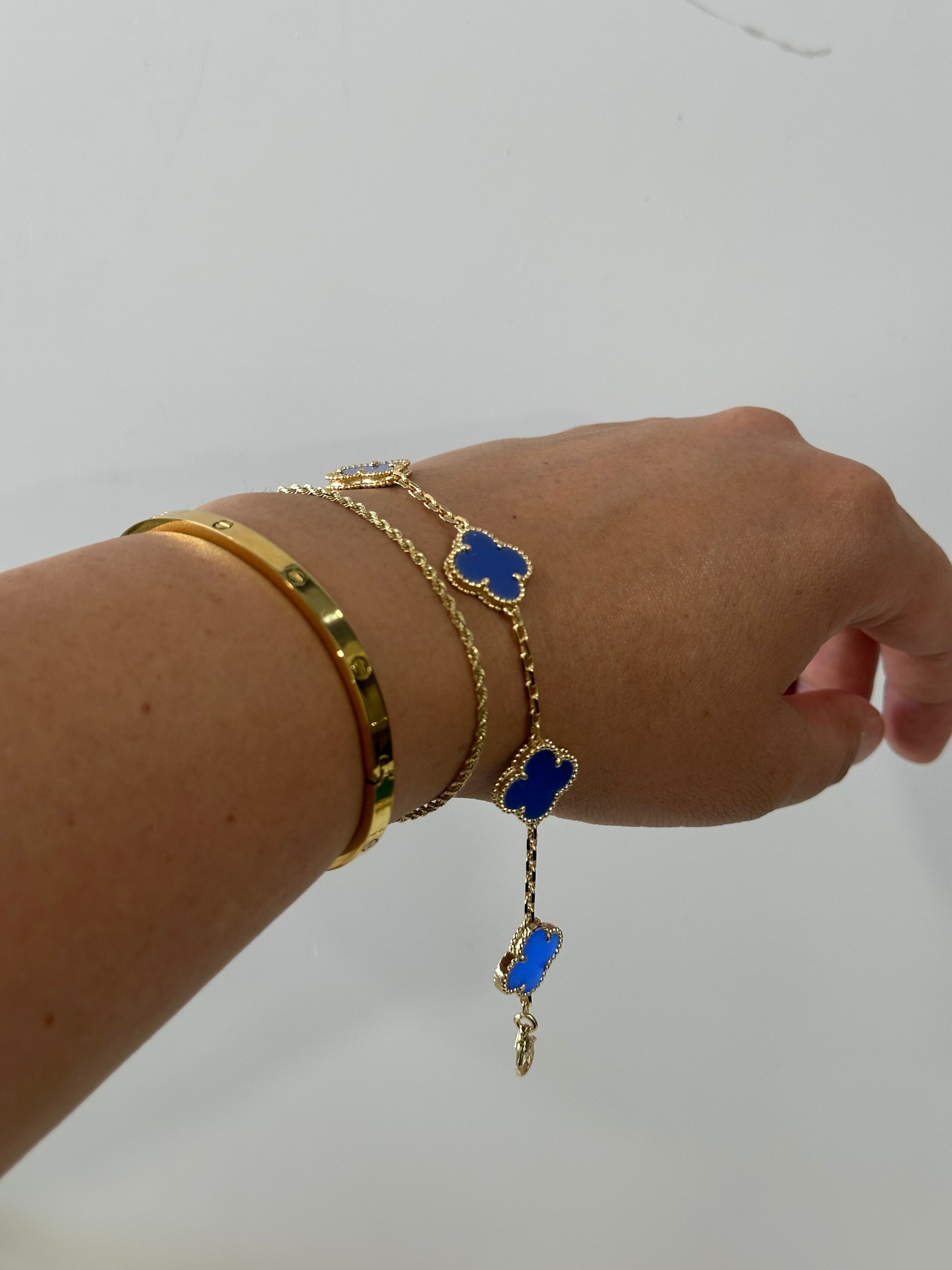 Blue Clover Bracelet